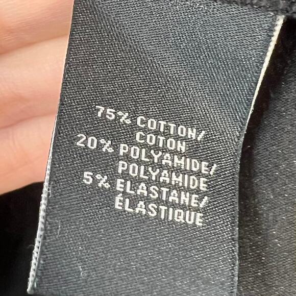 Lafayette 148 Black Pleated Collar Button Up Top Size 10 Minimalist Quiet Luxury - Picture 6 of 7